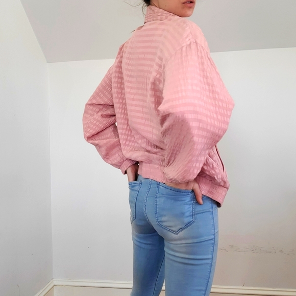 VINTAGE - 100% Silk bomber jacket - Picture 3 of 16